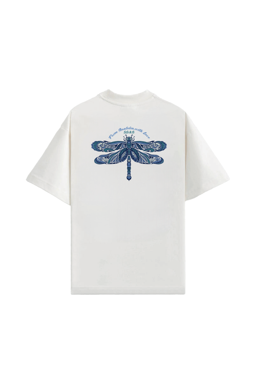Dragonfly Oversized Tee – White