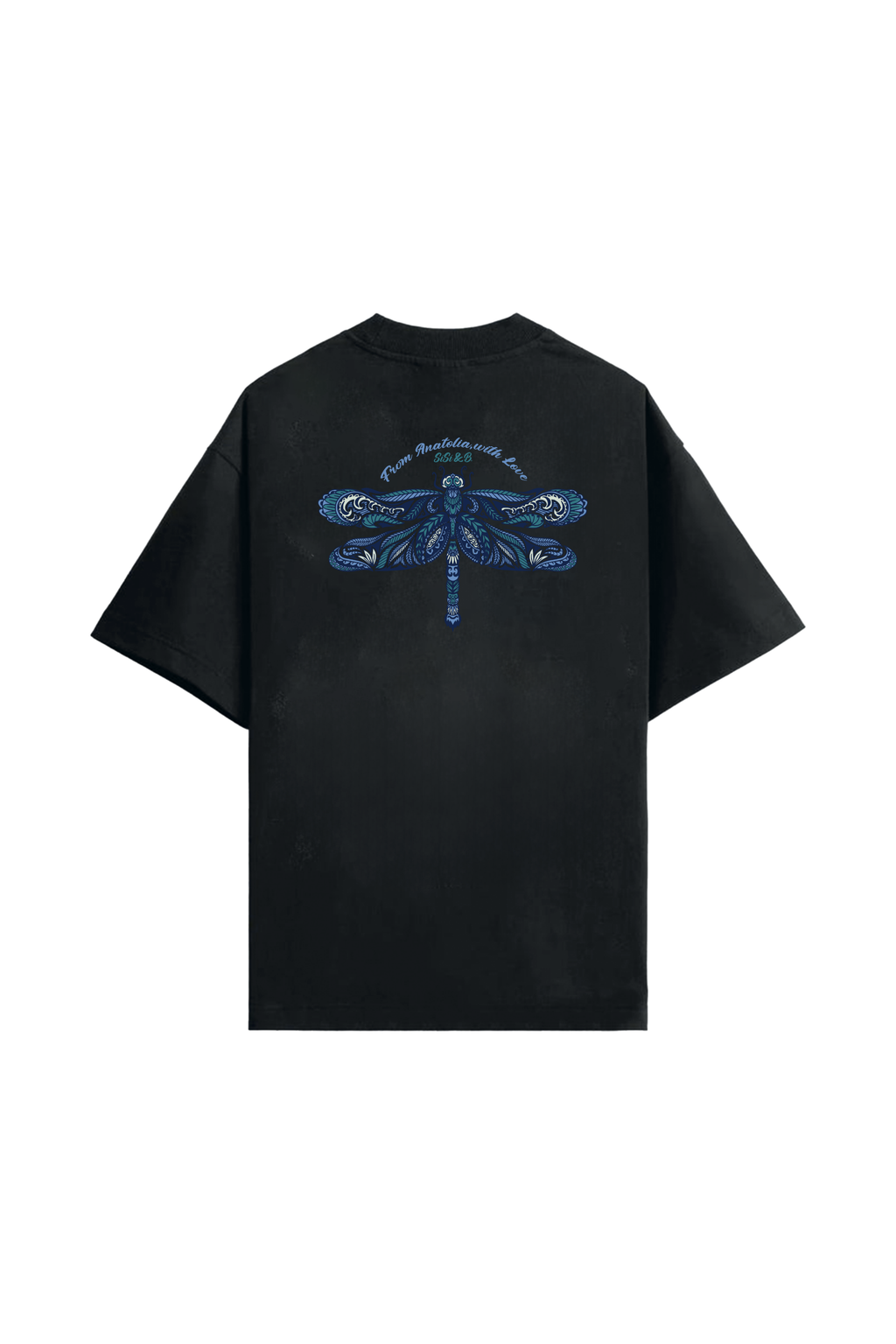 Dragonfly Oversized Tee – Black