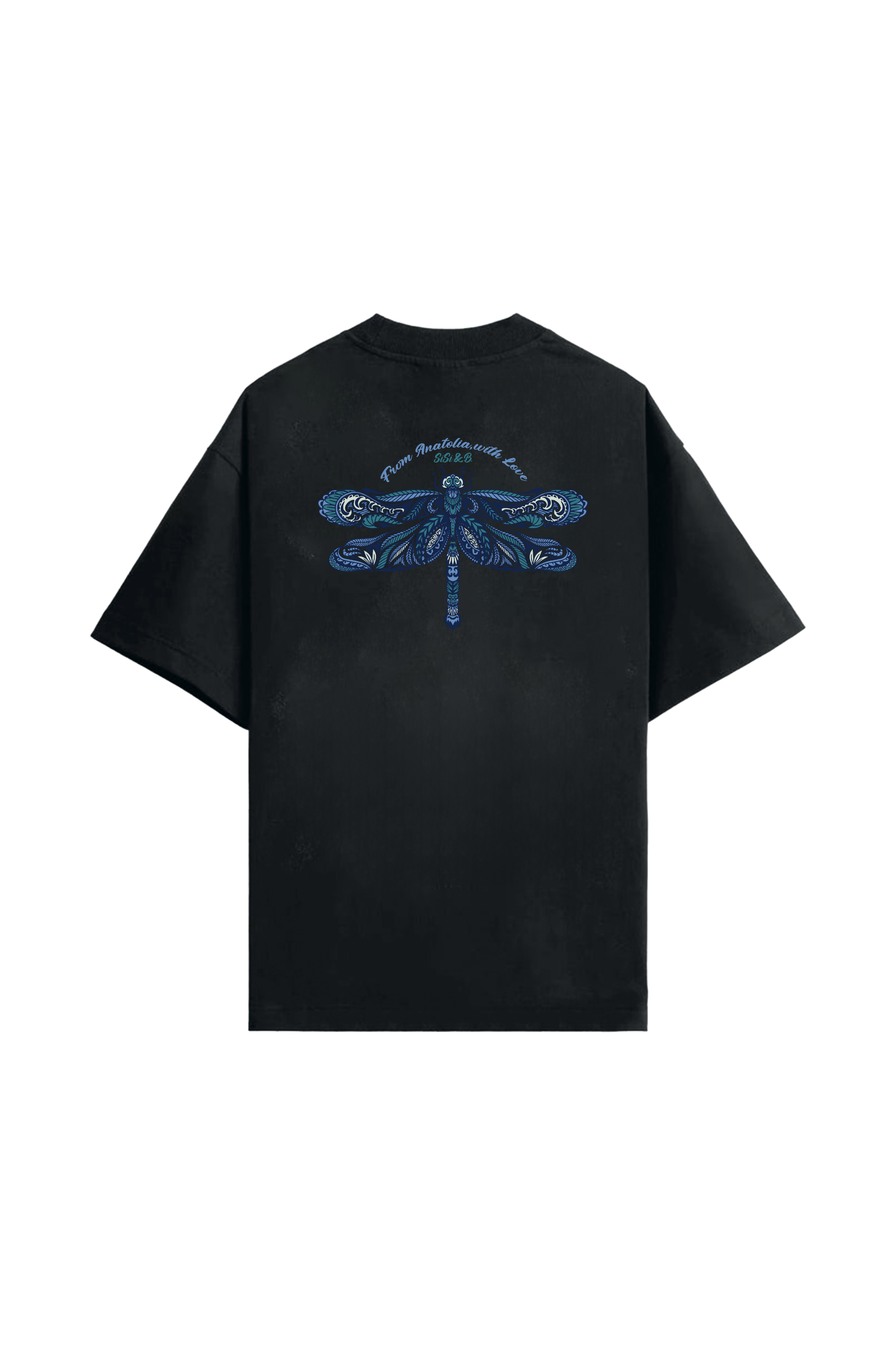 Dragonfly Oversized Tee – Black
