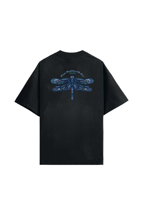 Dragonfly Oversized Tee – Black